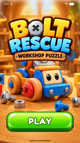 Bolt Rescue title screen with the toy car hero