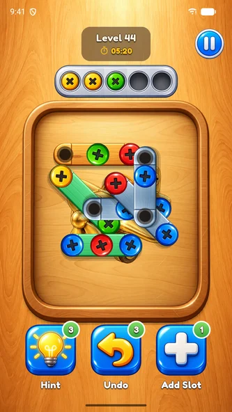 Bolt Rescue level with planks, bolts and the tray