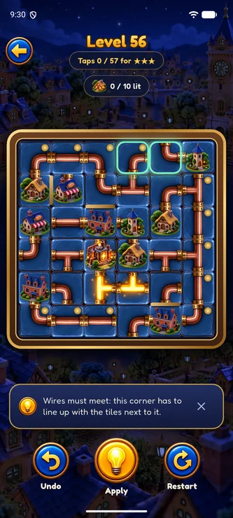 A Circuit Twist hint explaining why a tile must face one way