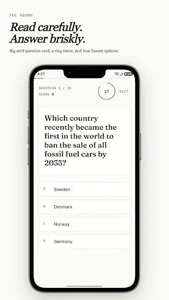 MojQuiz timed question round