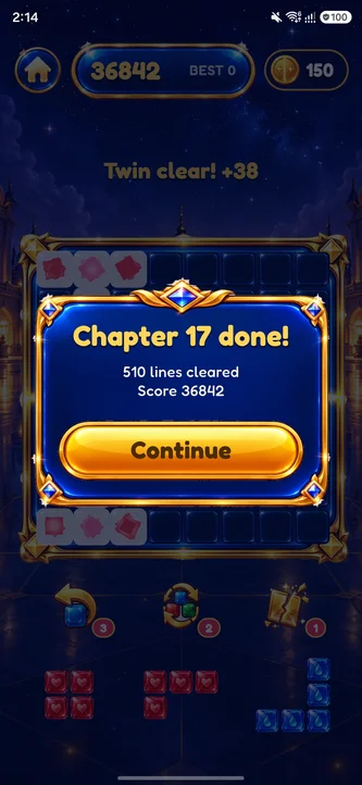 A Relax mode chapter card