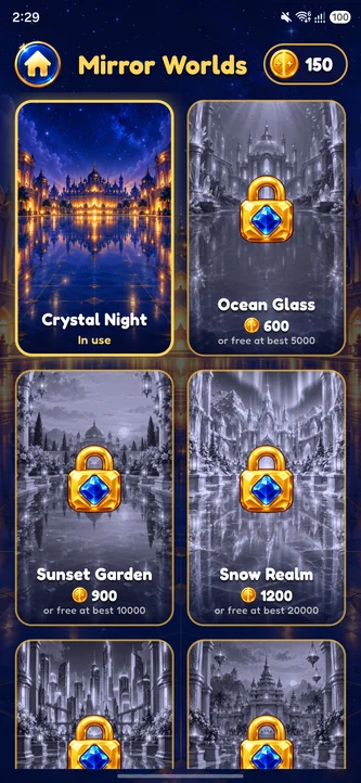 The Mirror Worlds album of board themes